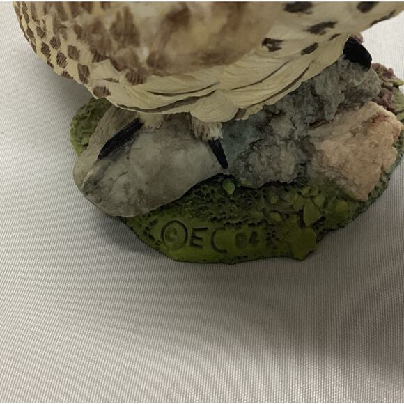 The Franklin Mint Eurasian Eagle Owl Vintage Resin Figurine - Picture 5 of 7